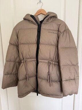 Acne Studios Taupe Puffer Jacket Size 32